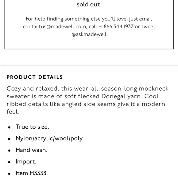 Madewell Northfield Donegal mockneck Sweater - Picture 3 of 8